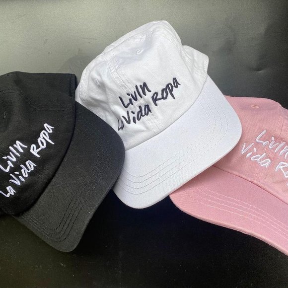Livin La Vida Ropa White Baseball Hat - Picture 4 of 4
